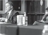  ?? ANDREW HARNIK/AP ?? Former U.S. Capital Police Chief Steven Sund, left, testifies on Capitol Hill on Tuesday.