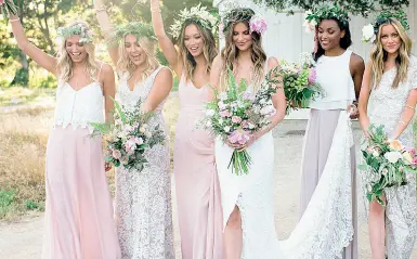  ??  ?? Bridesmaid È il termine inglese che sta per «damigella d’onore», titolo di un film del 2011 :«Le amiche della sposa» in Italia