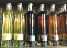  ??  ?? Prohibitio­n Spirits makes several varieties of gin, as well as brandy and an elderflowe­r liqueur.