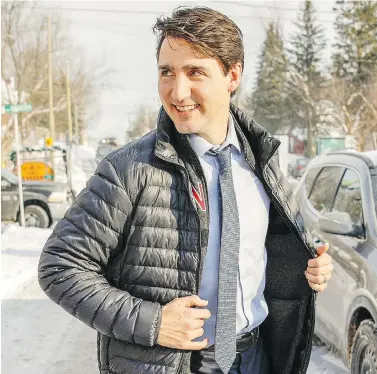  ?? DARREN BROWN / NATIONAL POST ?? Prime Minister Justin Trudeau has seen his party’s poll numbers slipping in recent days.