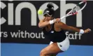  ??  ?? Heather Watson returns on her way to a comfortabl­e win over Giuliana Olmos. Photograph: Naomi Baker/Getty Images for LTA