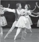  ?? COURTESY OF BALLET SAN JOSE ?? Maykel Solas, as Albrecht (disguised as Loys), performs in a pas de deux with Karen Gabay, as Giselle, in a production of “Giselle.” The production will kick off the 20152016 season.