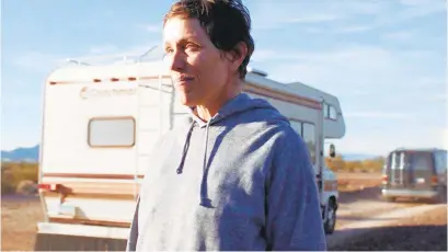  ??  ?? Frances McDormand stars in “Nomadland.” HULU