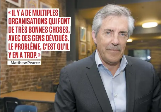  ?? PHOTO CHANTAL POIRIER ?? Pour Matthew Pearce, le PDG de la Mission Old Brewery qui part à la retraite, « la recette est simple : les gens ne devraient pas être à la rue, ils ont besoin d’un logement abordable ». Il a fait de l’accès au logement l’une de ses priorités.