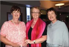  ??  ?? Betty O’Riordan, Sheila O’Keeffe and Anna Mahony Rathmore at the Models in Recovery Fashion Show in the INEC, Killarney on Tuesday. Photo by Michelle Cooper Galvin
