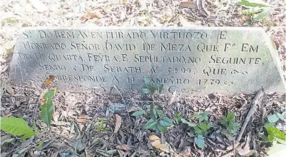  ?? ?? Cementerio Cassipora. Vestigio de uno de los asentamien­tos judíos más antiguos del nuevo continente.