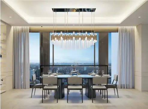  ??  ?? Designed by Toronto-based interior design firm Studio Munge, the condos at 50 Scollard will be customizab­le to buyers’ needs, and include 10-foot ceilings, Dada kitchens, Gaggenau appliances and spacious master ensuites.