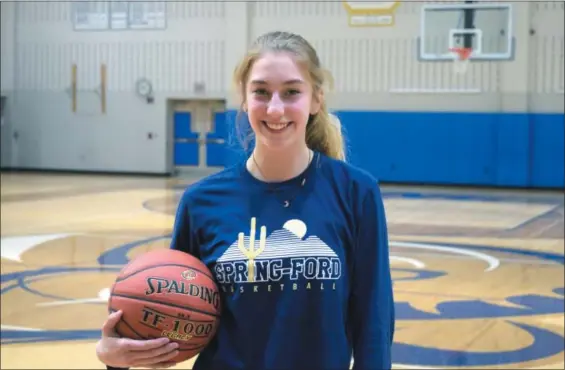  ?? AUSTIN HERTZOG — MEDIANEWS GROUP ?? Spring-Ford sophomore Lucy Olsen, is the Mercury All-Area Girls Basketball Player of the Year.