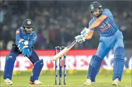  ?? PTI ?? After the blitzkrieg in Indore, India captain Rohit Sharma will look to dominate at his home ground against Sri Lanka in the final T20 in Mumbai on Sunday.