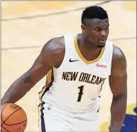  ?? Gerald Herbert / Associated Press ?? Zion Williamson and the New Orleans Pelicans will host the Knicks on Wednesday night.