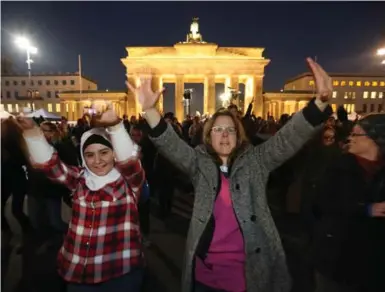  ?? SEAN GALLUP/GETTY IMAGES ?? Germans mark the annual “One Billion Rising” event in support of women’s rights each year on Feb. 14.