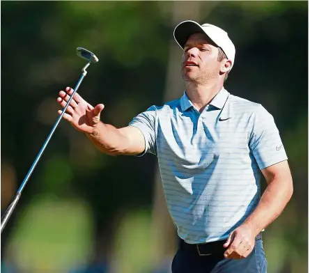  ?? — AFP ?? Oh, no!: Paul Casey reacts to a missed putt on the 16th hole during the second round of the Valspar Championsh­ip on the Copperhead course at Innisbrook Golf Resort on Friday.