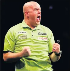  ??  ?? BRING THE NOISE Van Gerwen loves all the Ally Pally passion