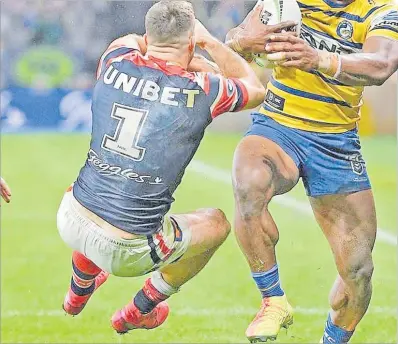  ?? Picture: 7NEWS ?? Our letter writer says that our 7s boys can take a leaf out of Sivo’s career and see that he has grabbed the opportunit­y of playing for the Eels with both hands and the Eels aren’t regretting signing on the hulking Fijian flyer.