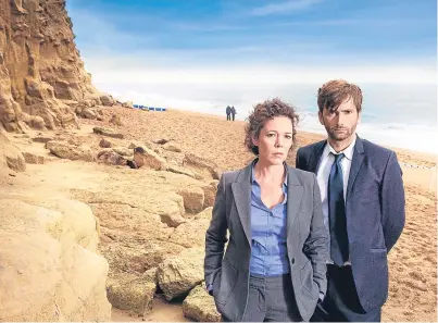  ?? Picture: PA. ?? David Tennant as DI Alec Hardy and Olivia Colman as D.S. Ellie Miller will solve the case tonight.