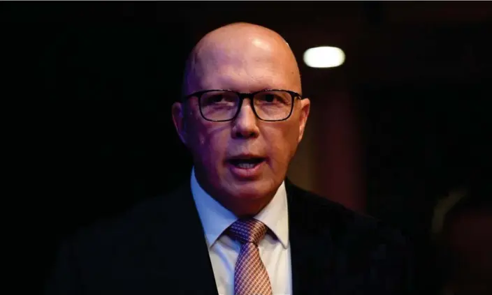  ?? Photograph: Steven Saphore/AAP ?? Peter Dutton says Australian law should not influence what content can be seen overseas amid eSafety’s dispute with X over video of the Sydney church stabbing.