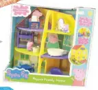  ??  ?? Experience a day in Peppa Pig’s life with this Family Home Play set featuring Peppa’s attic room, Mummy Pig’s study, Peppa’s bedroom and bathroom.