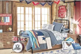  ?? Pottery Barn Kids ?? The Junk Gypsies, sisters Aimie and Jolie Sikes, teamed with Pottery Barn Kids to create a new bedding collection for our youngest free spirits.