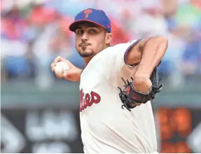  ?? ERIC HARTLINE/USA TODAY SPORTS ?? Going into Wednesday, the Phillies’ Zach Eflin was the only pitcher in the majors with two complete games this season.