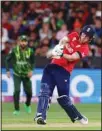  ?? ?? England’s Ben Stokes, center, bats against Pakistan during the final of the T20 World Cup Cricket tournament at the Melbourne Cricket Ground in Melbourne, Australia. (AP)
