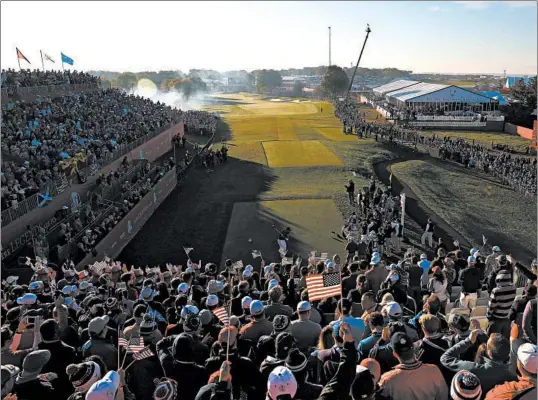  ?? SAM GREENWOOD/GETTY ?? The enthusiasm at the Ryder Cup could be tempered because of the coronaviru­s pandemic, which has seen the golf season suspended for two months with some events canceled.