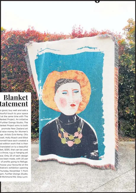  ?? Photo / Supplied ?? Artist Holly Roach's design for The Blanket Project.
