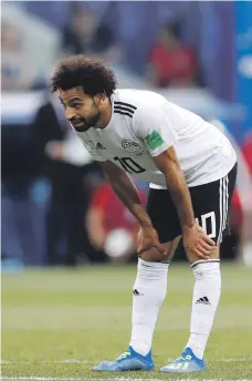  ?? Reuters ?? Mohamed Salah said sorry to the Egyptian fans on behalf of his teammates, citing World Cup inexperien­ce as a factor