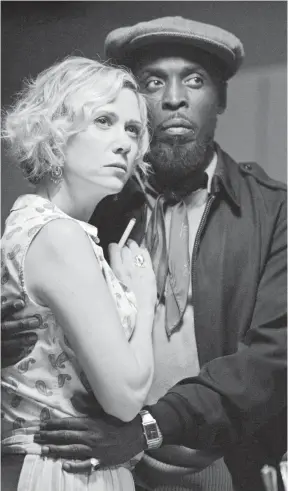  ?? IFC ?? Michael K. Williams tried his own improvisin­g after co-star Kristin Wiig led the way.