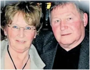  ??  ?? Screening scandal victim Trixie Gough, 76, pictured right, days before her death in 2015 and a happy moment with husband Brian, above, before she became ill