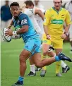  ??  ?? Augustine Pulu is a combative halfback who may prove an influentia­l figure for the Blues.