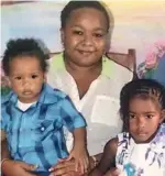  ?? ?? Grieving: Widow Romit Wilson and two of the officer’s children