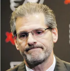  ?? — THE ASSOCIATED PRESS FILES ?? Philadelph­ia Flyers general manager Ron Hextall was relieved of his duties Monday with the team owning a 10-11-2 record.