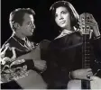  ??  ?? Musical duo: Estella with husband Bambos in 1964