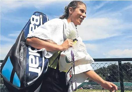  ?? Picture: PA. ?? Going places: practice is paying off for Johanna Konta, with former champion Lindsay Davenport saying she believes the British No 1 has developed into a potential Wimbledon champion.