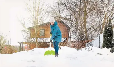  ?? DREAMSTIME ?? “I go out and shovel for what feels like an hour, then come back in to find that 10 minutes have passed,” writes Lorraine Sommerfeld.