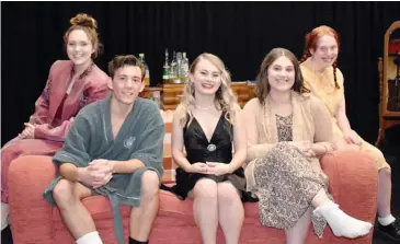  ??  ?? The cast for Drouin Secondary College’s production Cat on a Hot Tin Roof included Abel Ferguson, Alyssa Fritzlaff, Sarah Portbury, Dayna Tampoline and Hayley Bond.