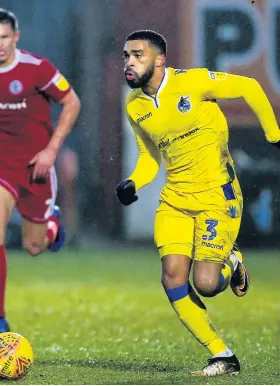  ??  ?? Tareiq Holmes-Dennis on the break for Bristol Rovers