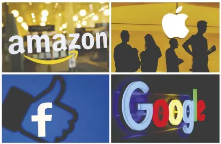  ?? REUTERS FILES ?? France becomes the first country in the European Union to impose a digital tax on global tech companies. It targets about 30 firms, including the likes of Amazon, Facebook, Apple and Google.