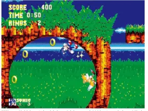  ??  ?? Ni la capacidad de los cartuchos de la época ni el plazo marcado inicialmen­te parecían hacer viable el Sonic3 que ideó originalme­nte Sega Technical Institute. La tecnología lock-on obró el milagro.