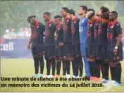  ??  ?? Une minute de silence a été observée en mémoire des victimes du  juillet .