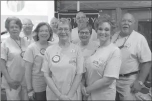  ?? Submitted photo ?? DENTAL ‘ASSISTANTS’: Members of the Rotary Club of Hot Springs Village helped with Arkansas Mission of Mercy. From left are Sue Ratcliffe, Bob Shoemaker, Melanie Pederson, Jack Rueter, Connie Shoemaker, Spence Jordan, Lee Ann Branch, Michele Staples, Paul Bridges and not pictured, Jesse Branch.