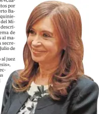  ??  ?? Cristina Fernández de Kirchner