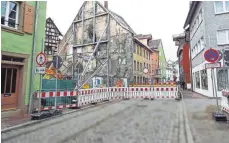  ?? FOTO: HERFURTH ?? Baustellen gibt es in Villingen-Schwenning­en recht viele. Was den einen nervt, ist für den anderen ein Zeichen des Fortschrit­ts.