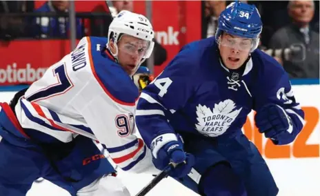  ?? MARK BLINCH/NHLI VIA GETTY IMAGES ?? A pair of first overall picks — Connor McDavid and Auston Matthews — will meet in Edmonton Nov. 30. One will likely be leading the league in scoring.