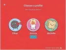  ??  ?? On YouTube Kids, parents can set up profiles for their children. YOUTUBE