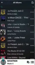  ??  ?? Für die Bedienung des N15 hat CocktailAu­dio die App Music X entwickelt: Links ist der Player zu sehen, in der Mitte der Startbilds­chirm. Von diesem aus lassen sich alle Quellen sowie das Setup anwählen. Auf dem rechten Bildschirm werden Inhalte...