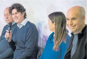  ??  ?? Juntos. Larreta compartió con Lousteau su primer acto de campaña.