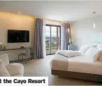  ?? ?? ■ Prices at Cayo start at £285 a night for two adults with breakfast. cayoresort. com
visitgreec­e.gr
ELEGANT: Luxurious rooms at the Cayo Resort