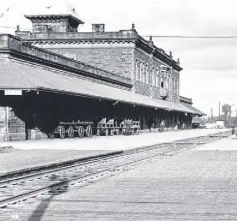  ?? PHOTO COURTESY OF COLCHESTER HISTOREUM ?? Local model railroader Rod Norrie faithfully recreated Truro’s old train station, including its main building and platform, to resemble the way it looked in this photograph.