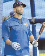  ?? AP PHOTO ?? BAUTISTA: Slugger still hoping to return to the Blue Jays this season.